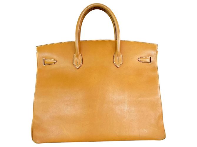 Hermès Birkin 40 Vache Naturelle Borsa Tan Marrone - vista 2