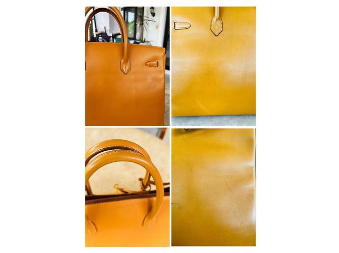 Hermès Birkin 40 Vache Naturelle Borsa Tan Marrone - vista 6