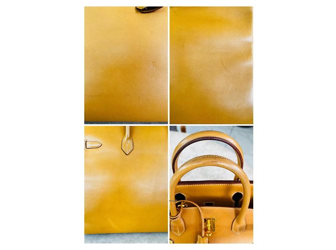 Hermès Birkin 40 Vache Naturelle Borsa Tan Marrone - vista 7