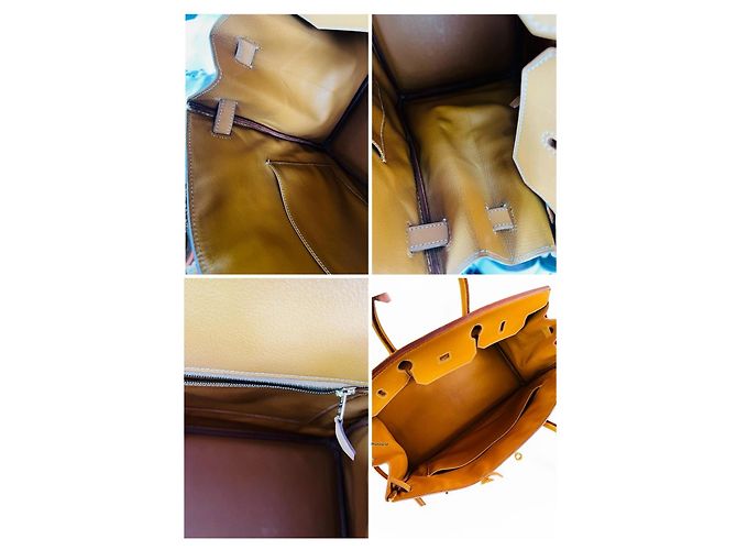 Hermès Birkin 40 Vache Naturelle Borsa Tan Marrone - vista 8