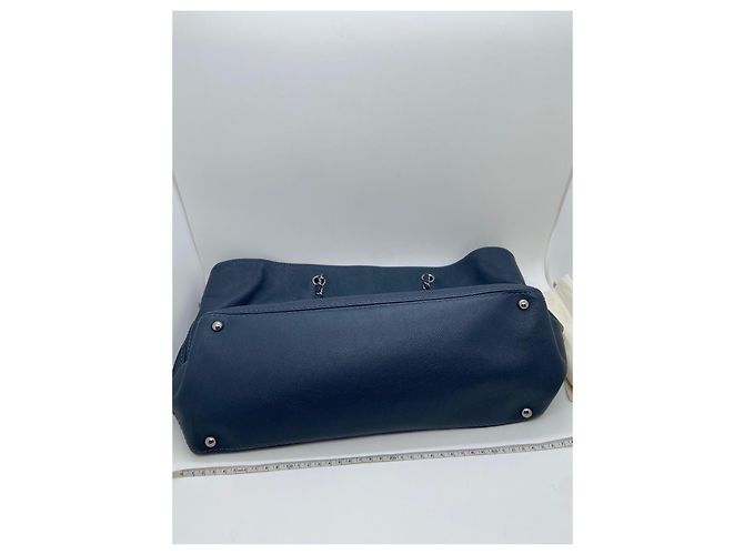 Borsa Chanel GST in Pelle Caviar Blu Navy - vista 7