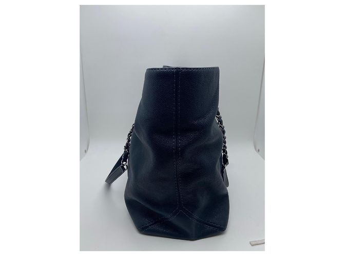 Borsa Chanel GST in Pelle Caviar Blu Navy - vista 8