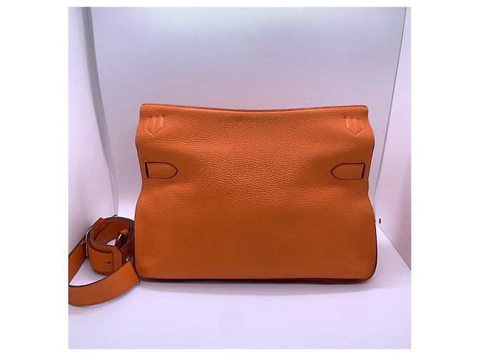Borsa Hermès Jypsière Pelle Togo Arancione - vista 2