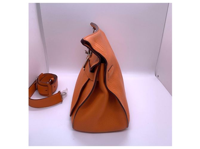 Borsa Hermès Jypsière Pelle Togo Arancione - vista 3