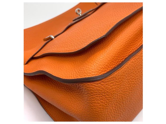 Borsa Hermès Jypsière Pelle Togo Arancione - vista 4