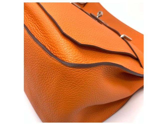 Borsa Hermès Jypsière Pelle Togo Arancione - vista 5