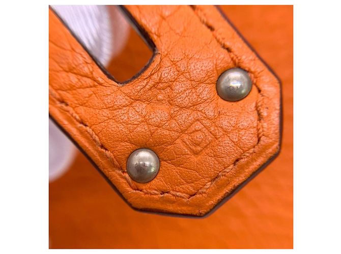 Borsa Hermès Jypsière Pelle Togo Arancione - vista 7