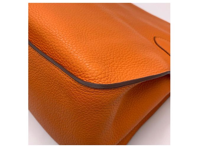Borsa Hermès Jypsière Pelle Togo Arancione - vista 8