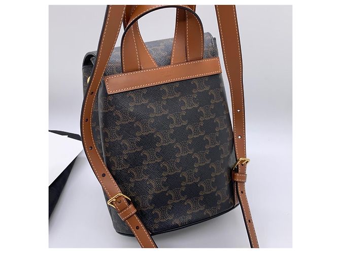 Céline Serene Triumph Canvas Rucksack Braun - Ansicht 2