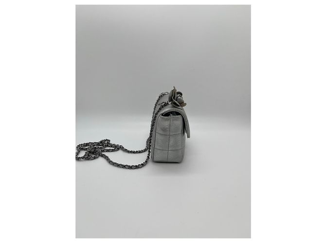 Chanel CFmini Borsa in pelle argento - vista 4