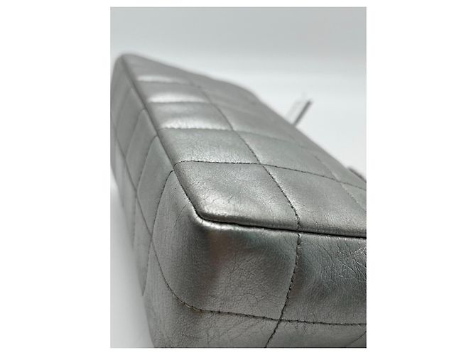 Chanel CFmini Borsa in pelle argento - vista 7