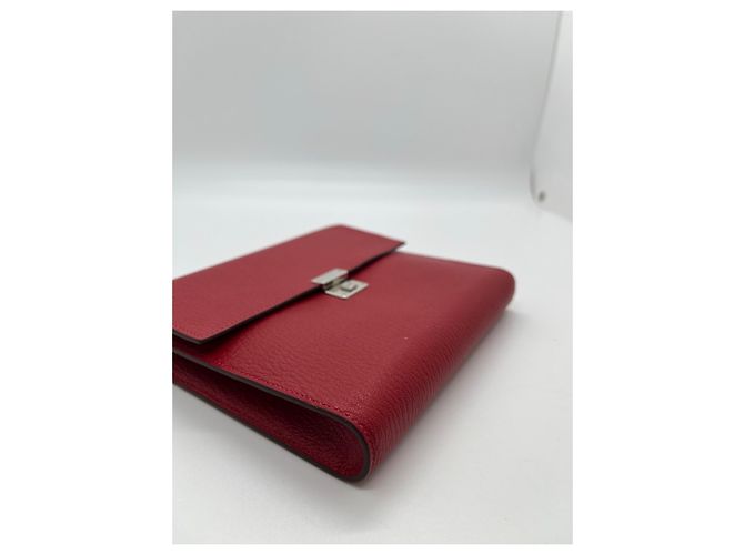 Cartera Hermès Love Hermes de cuero rojo Roja - vista 3