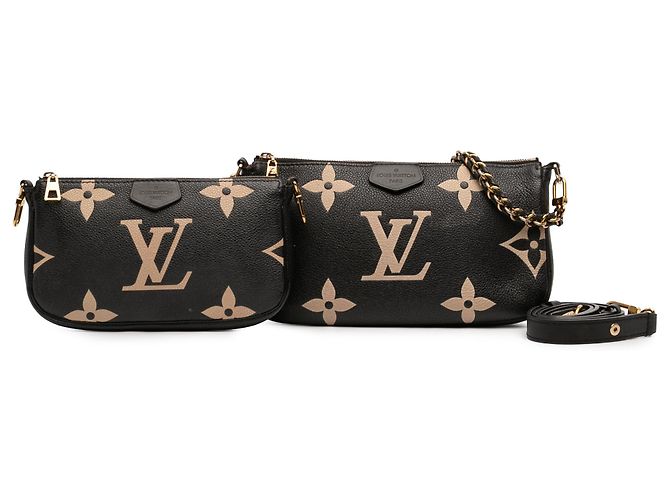 Louis Vuitton Multi Pochette Accessoires aus Empreinte Monogram Giant Leder zweifarbig schwarz - Ansicht 7