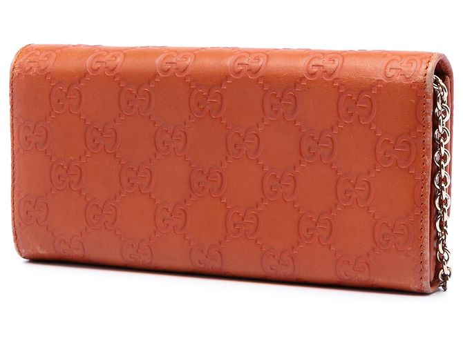 Portafoglio con catena Gucci Orange Guccissima Dice Arancione - vista 2