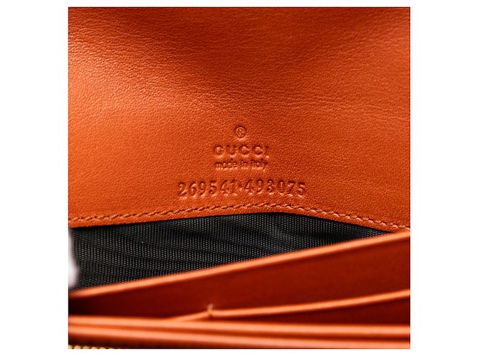 Portafoglio con catena Gucci Orange Guccissima Dice Arancione - vista 5