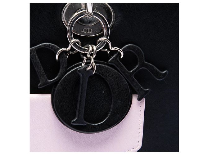 Tote Lady Dior grande in pelle di vitello nera Nero - vista 5