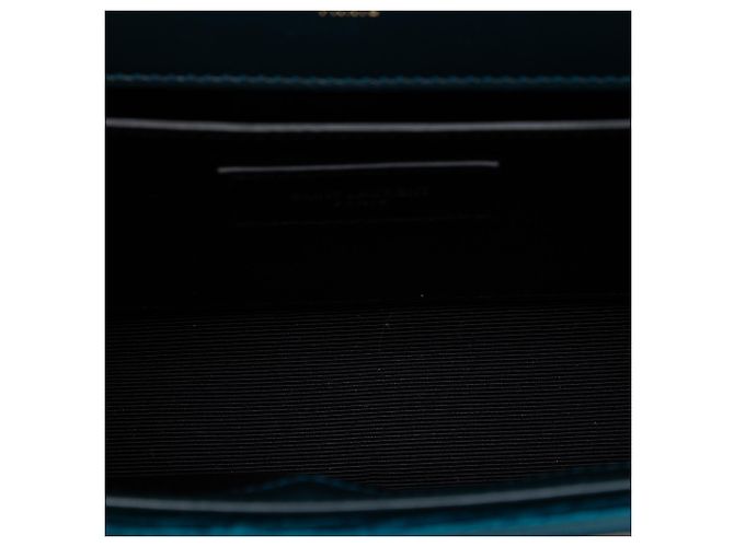 Saint Laurent Bolso Bandolera Kate de Terciopelo Azul Pequeño con Monograma y Borla - vista 4
