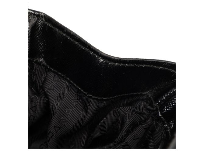Tote Prada Black Saffiano Vernice Trimmed Tessuto Parabole Nero - vista 6