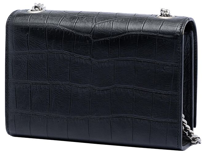 Saint Laurent Black Small Embossed Kate Tassel Crossbody Bag Schwarz - Ansicht 2
