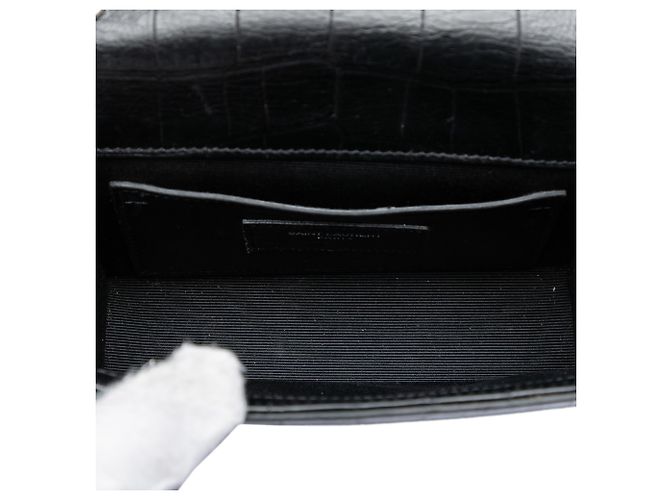Saint Laurent Black Small Embossed Kate Tassel Crossbody Bag Schwarz - Ansicht 4