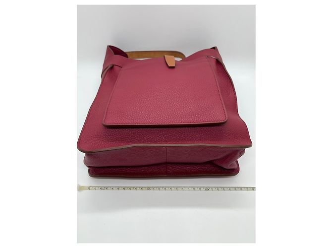 Hermès Love Paris Borsa a Tracolla in Pelle - Fuschia - vista 4