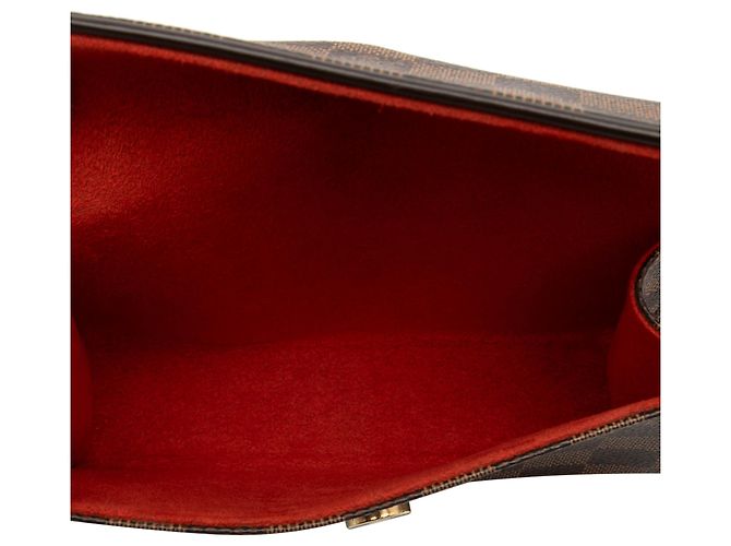 Louis Vuitton Pochette Florentine in Damier Ebene marrone - vista 4