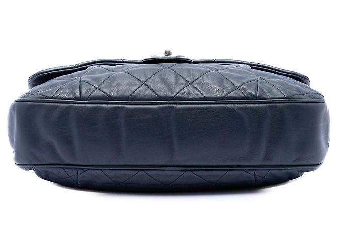 Chanel Blue Quilted Calfskin Coco Pleats Flap Blu navy - vista 3