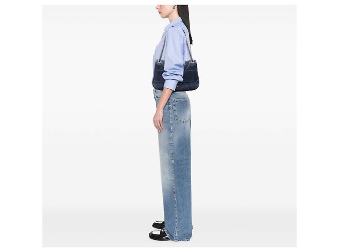 Chanel Blue Quilted Calfskin Coco Pleats Flap Blu navy - vista 6