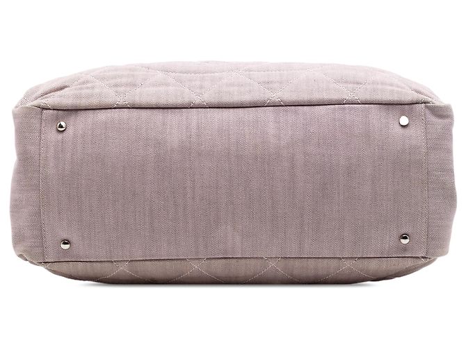 Chanel Pink Large CC gesteppter Denim Tote - Ansicht 3