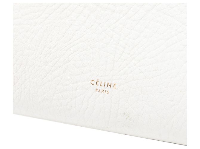 Céline Celine White Medium Bicolor Calfskin Tie Knot Tote - view 5