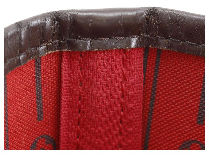 Louis Vuitton Marrone Damier Ebene Neverfull MM - vista 13