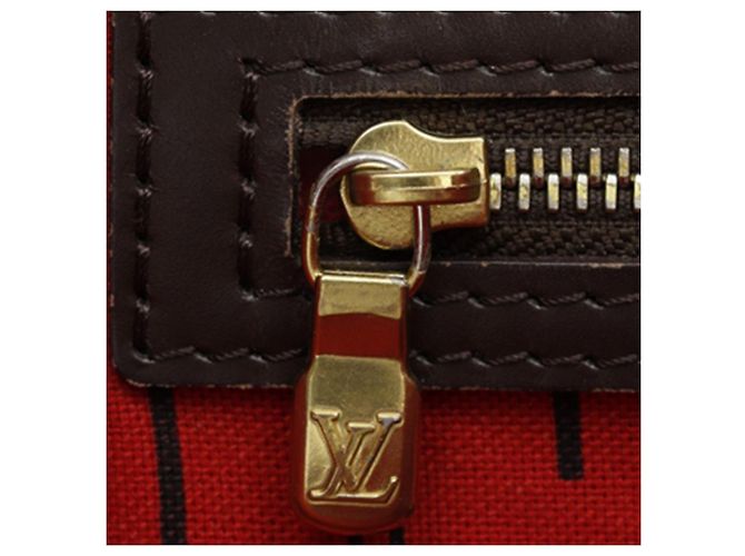 Louis Vuitton Marrone Damier Ebene Neverfull MM - vista 6