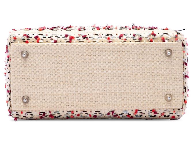 Lady Dior in rafia intrecciata beige Medium - vista 3