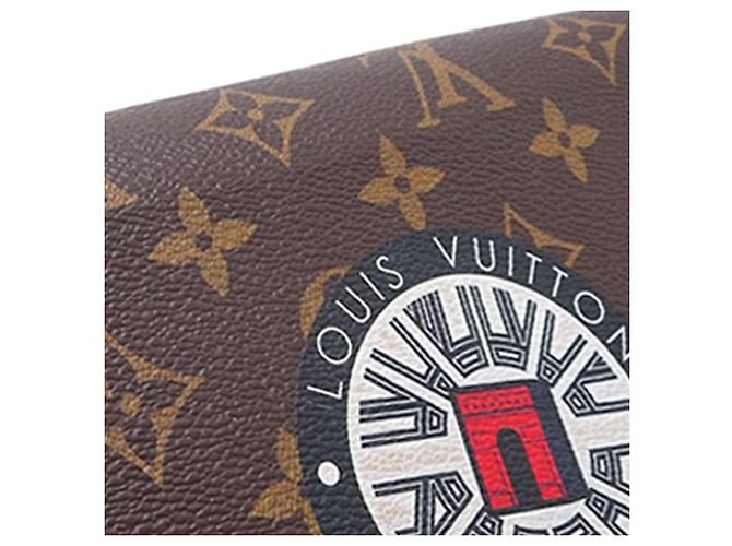 Louis Vuitton Pochette Felicie Monogram World Tour Marrone - vista 10