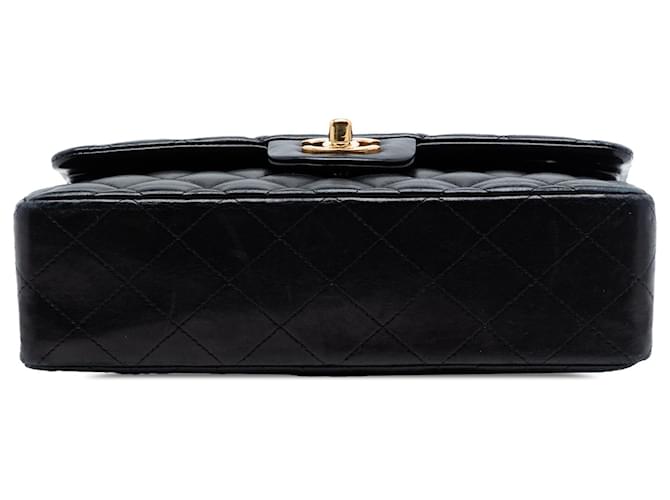 Chanel Black Small Classic Lambskin Double Flap Nero - vista 3