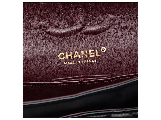 Chanel Black Small Classic Lambskin Double Flap Nero - vista 5