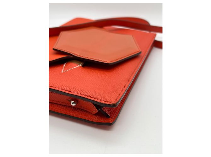 Hermès Love Hermès Borsa a tracolla in pelle Arancione - vista 5