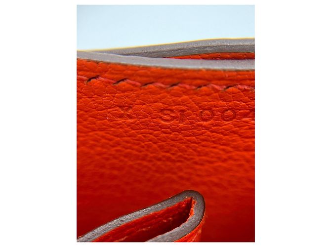 Hermès Love Hermès Borsa a tracolla in pelle Arancione - vista 6