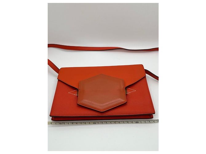 Hermès Love Hermès Borsa a tracolla in pelle Arancione - vista 7