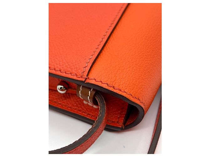 Hermès Love Hermès Borsa a tracolla in pelle Arancione - vista 8