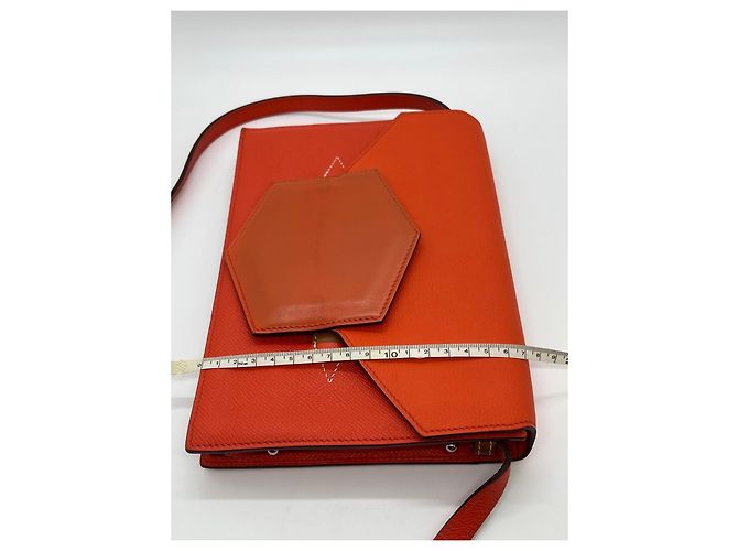 Hermès Love Hermès Borsa a tracolla in pelle Arancione - vista 9