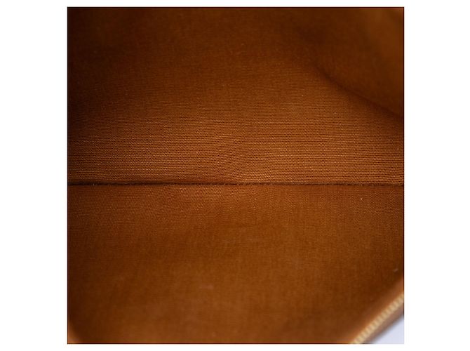 Céline Celine Brown Small Triomphe Clutch aus beschichtetem Canvas Braun Dunkelbraun - Ansicht 4