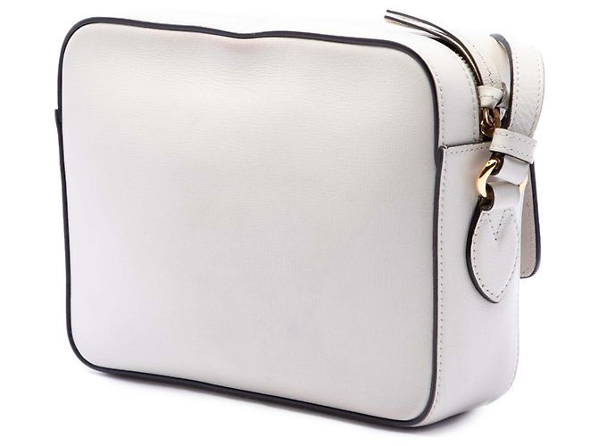 Borsa a tracolla Gucci White Small Leather Horsebit 1955 Bianco - vista 2