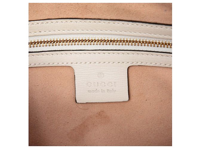 Borsa a tracolla Gucci White Small Leather Horsebit 1955 Bianco - vista 5