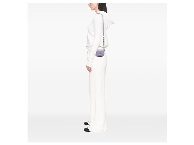 Chanel Mini Flap en piel de becerro acolchado morado con cadena framing Púrpura - vista 5