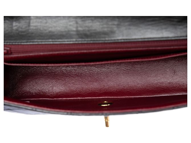 Borsa Chanel Black Medium Lambskin Kelly Parent Top Handle Nero - vista 4
