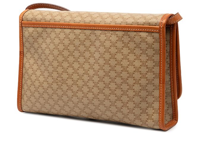 Céline Celine Beige Macadam beschichtetes Canvas Crossbody - Ansicht 2