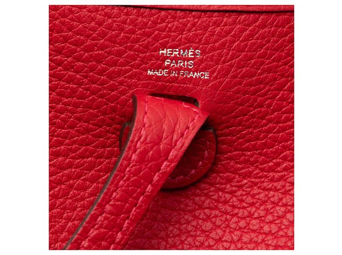 Hermès Red Clemence Evelyne I TPM Rosso - vista 5