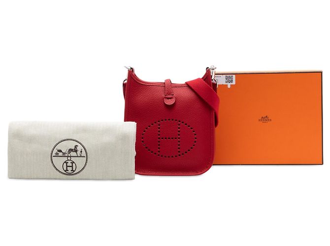 Hermès Red Clemence Evelyne I TPM Rosso - vista 7