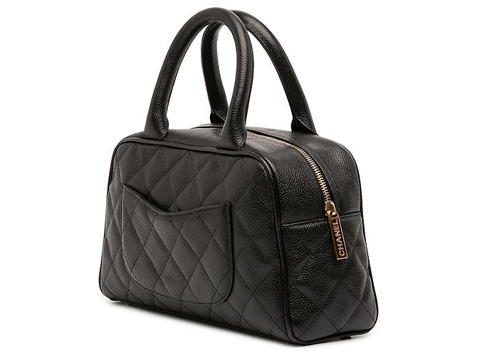 Borsa Bowling Chanel Black CC in Caviar trapuntato Nero - vista 2